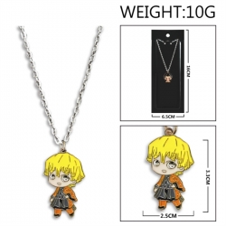 Demon Slayer Kimets Anime peripheral colorful drip oil alloy necklace price for 5 pcs