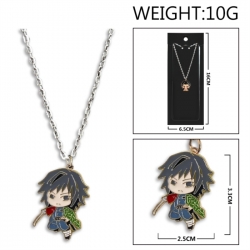 Demon Slayer Kimets Anime peripheral colorful drip oil alloy necklace price for 5 pcs