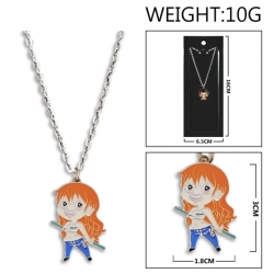 One Piece Anime peripheral colorful drip oil alloy necklace price for 5 pcs