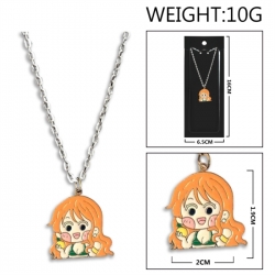 One Piece Anime peripheral colorful drip oil alloy necklace price for 5 pcs