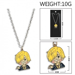 One Piece Anime peripheral colorful drip oil alloy necklace price for 5 pcs