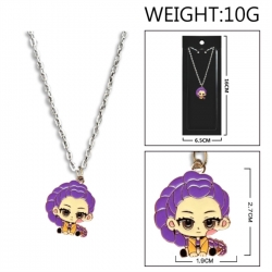 K-Pop:Demon Hunters Anime peripheral colorful drip oil alloy necklace price for 5 pcs