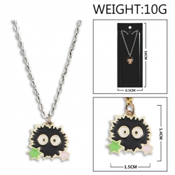 TOTORO Anime peripheral colorful drip oil alloy necklace price for 5 pcs