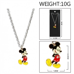 Mickey Anime peripheral colorful drip oil alloy necklace price for 5 pcs