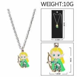 The Lord of the Rings Anime peripheral colorful drip oil alloy necklace price for 5 pcs