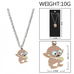 The Lord of the Rings Anime peripheral colorful drip oil alloy necklace price for 5 pcs