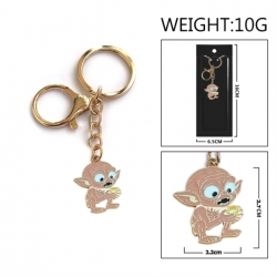 The Lord of the Rings Anime peripheral colorful drip oil alloy keychain pendant price for 5 pcs