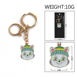 PAW Patrol Anime peripheral colorful drip oil alloy keychain pendant price for 5 pcs