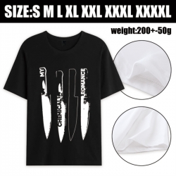 My chemical romance Anime printed pure cotton short sleeved T-shirt from S to 4XL