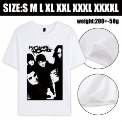 My chemical romance Anime printed pure cotton short sleeved T-shirt from S to 4XL
