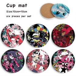 Hazbin Hotel Anime ceramic water absorbing and heat-insulating coaster 10x10cm a set of 6