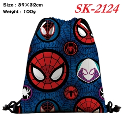 Marvel cartoon Waterproof Nylon Full Color Drawstring Pocket 39x32cm 