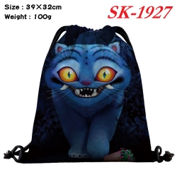 K-Pop:Demon Hunters cartoon Waterproof Nylon Full Color Drawstring Pocket 39x32cm 