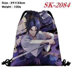 Naruto cartoon Waterproof Nylon Full Color Drawstring Pocket 39x32cm 