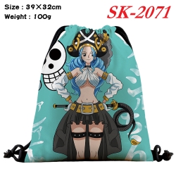 One Piece cartoon Waterproof Nylon Full Color Drawstring Pocket 39x32cm 