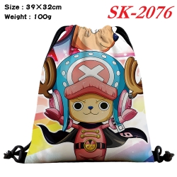 One Piece cartoon Waterproof Nylon Full Color Drawstring Pocket 39x32cm 