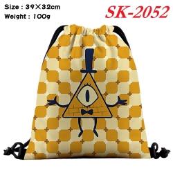 Gravity Falls cartoon Waterproof Nylon Full Color Drawstring Pocket 39x32cm 