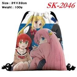 BOCCHI THE ROCK! cartoon Waterproof Nylon Full Color Drawstring Pocket 39x32cm 