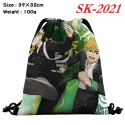 Tokyo Revengers cartoon Waterproof Nylon Full Color Drawstring Pocket 39x32cm 