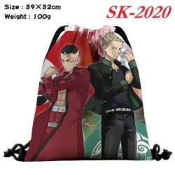 Tokyo Revengers cartoon Waterproof Nylon Full Color Drawstring Pocket 39x32cm 