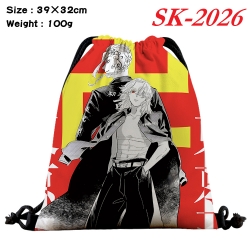 Tokyo Revengers cartoon Waterproof Nylon Full Color Drawstring Pocket 39x32cm 