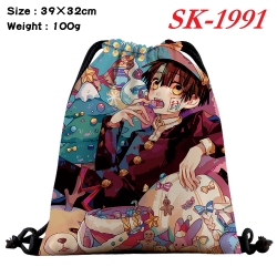 Toilet-bound Hanako-kun cartoon Waterproof Nylon Full Color Drawstring Pocket 39x32cm 
