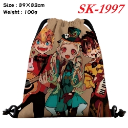 Toilet-bound Hanako-kun cartoon Waterproof Nylon Full Color Drawstring Pocket 39x32cm 
