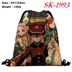 Toilet-bound Hanako-kun cartoon Waterproof Nylon Full Color Drawstring Pocket 39x32cm 
