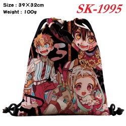 Toilet-bound Hanako-kun cartoon Waterproof Nylon Full Color Drawstring Pocket 39x32cm 