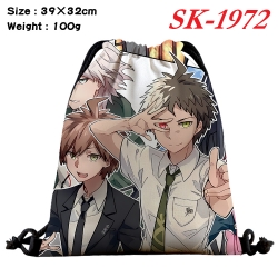 Dangan-Ronpa cartoon Waterproof Nylon Full Color Drawstring Pocket 39x32cm 