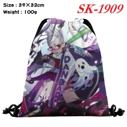 DANDADAN cartoon Waterproof Nylon Full Color Drawstring Pocket 39x32cm 
