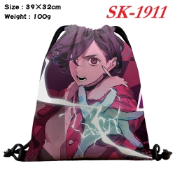 DANDADAN cartoon Waterproof Nylon Full Color Drawstring Pocket 39x32cm 