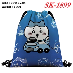 Chiikawa cartoon Waterproof Nylon Full Color Drawstring Pocket 39x32cm 