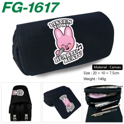 StrayKids Anime Multi-Function Double Zipper Canvas Cosmetic Bag Pen Case 20x10x7.5cm