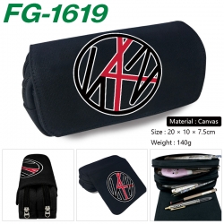 StrayKids Anime Multi-Function Double Zipper Canvas Cosmetic Bag Pen Case 20x10x7.5cm