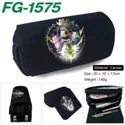 Dangan-Ronpa Anime Multi-Function Double Zipper Canvas Cosmetic Bag Pen Case 20x10x7.5cm