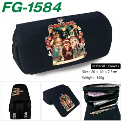 Toilet-bound Hanako-kun Anime Multi-Function Double Zipper Canvas Cosmetic Bag Pen Case 20x10x7.5cm
