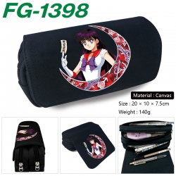 sailormoon Anime Multi-Function Double Zipper Canvas Cosmetic Bag Pen Case 20x10x7.5cm