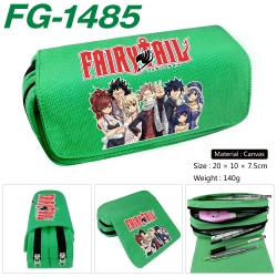 Fairy tail Anime Multi-Function Double Zipper Canvas Cosmetic Bag Pen Case 20x10x7.5cm