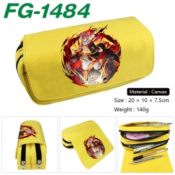 Fairy tail Anime Multi-Function Double Zipper Canvas Cosmetic Bag Pen Case 20x10x7.5cm