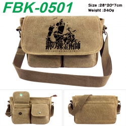 Fullmetal Alchemist Anime peripheral canvas shoulder bag shoulder bag 28x20x7cm