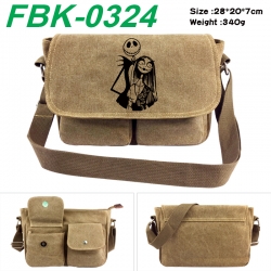 The Nightmare Before Christmas Anime peripheral canvas shoulder bag shoulder bag 28x20x7cm