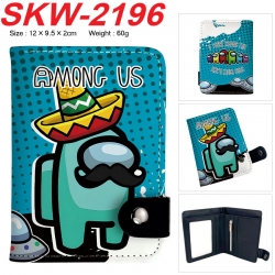 Among Us Anime vertical button folding wallet 12X9.5X2CM 60g
