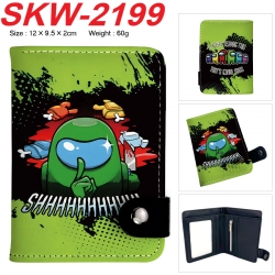 Among Us Anime vertical button folding wallet 12X9.5X2CM 60g