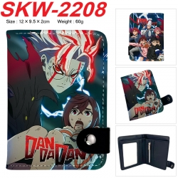 DANDADAN Anime vertical button folding wallet 12X9.5X2CM 60g