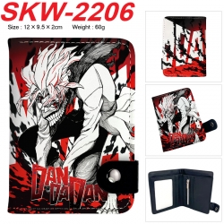 DANDADAN Anime vertical button folding wallet 12X9.5X2CM 60g