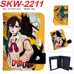 DANDADAN Anime vertical button folding wallet 12X9.5X2CM 60g