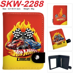 Hot wheels Anime vertical button folding wallet 12X9.5X2CM 60g