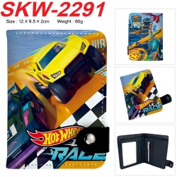 Hot wheels Anime vertical button folding wallet 12X9.5X2CM 60g