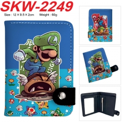 Super Mario Anime vertical button folding wallet 12X9.5X2CM 60g